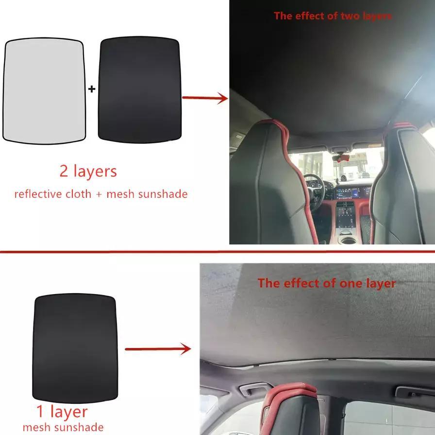 ya 5 8.7 Top Skylight Roof Sunshade Shade Sunroof Upgrade Mesh Net for Porsche for Taycan Nnl