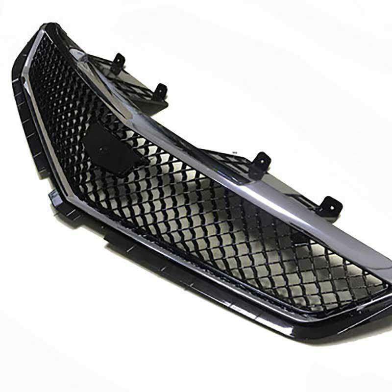 ya 10 10.28 Front Upper Bumper Mesh Grill Grille for Cadillac ATS-V 2013-2019 Paint Bla
