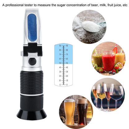 ya 26 0~90% Brix Reactometer Handheld Beer Milk uit Juice Sugar Tester Meter