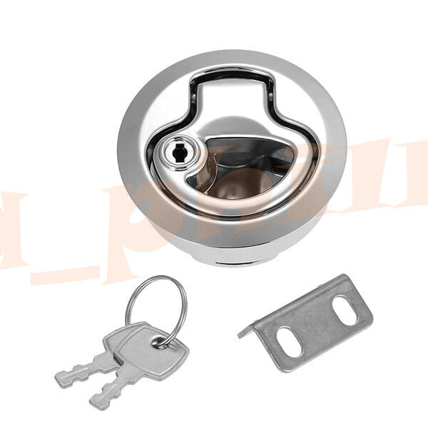 ya 1 7.9 50mm New Flush Pull Slam Latch Hatch With Lock 1/2 Inch Door For RV Marine Boat