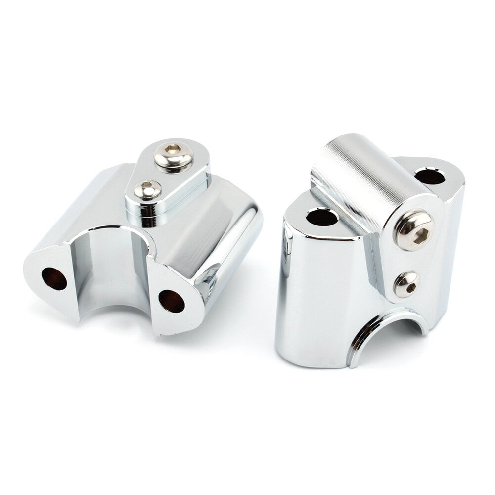 ya 5 8.7 Chrome Handlebar Risers Handle Bar Lift Clamp Adapters Fit for BMW R 18/ Classic