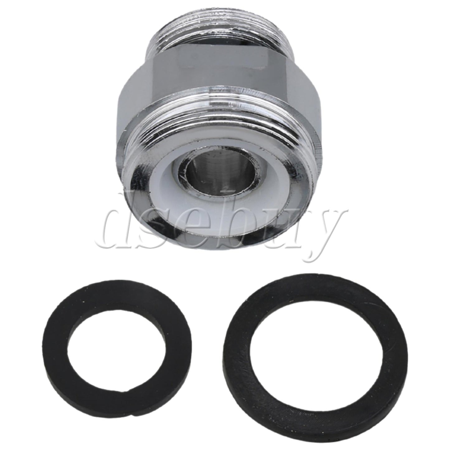 ya 14 2Pcs Faucet Garden Hose Adapter Kit Sink Swivel Attachments 18 to 22mm Silver