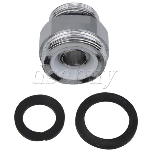 ya 14 2Pcs Faucet Garden Hose Adapter Kit Sink Swivel Attachments 18 to 22mm Silver