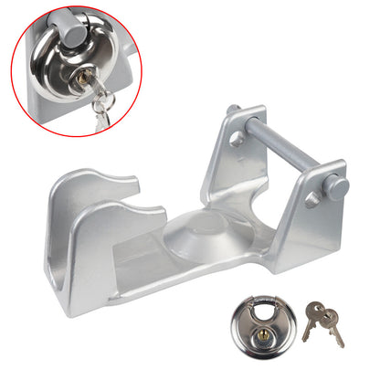 ya 5 8.7 TL-50 Gooseneck Hitch Lock W/Key Padlock for RVs Livestock Hauler Trailer Silver