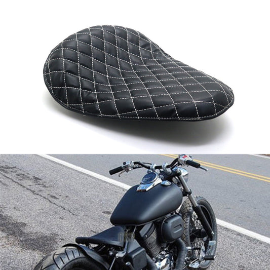 ya 2 6.26.2 New Black Synthetic Leather Diamond SOLO Driver for Seat for Harley Chopper Bobber