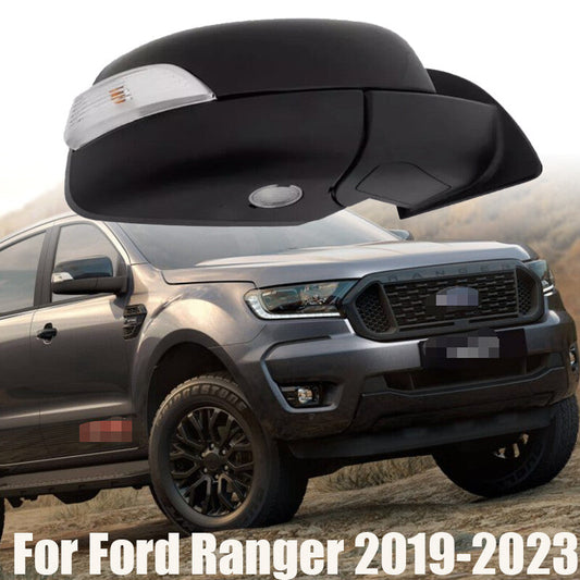 ya 10 10.28 For Ranger 2019-2023 Black Passenger Right Side Mirrors W/Heated Blind Spot