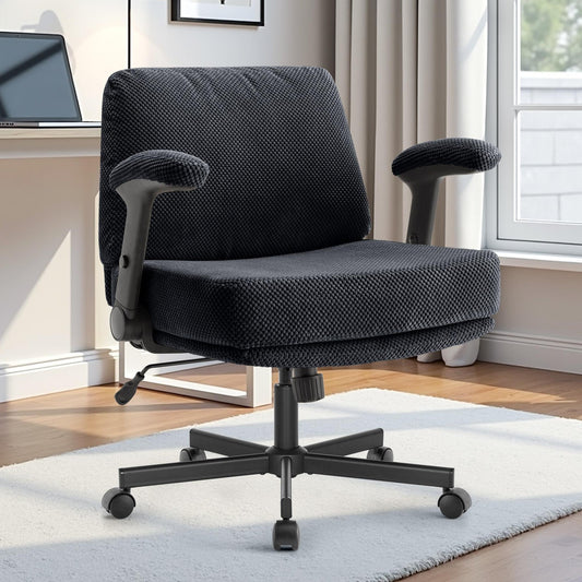 ya 28 For Home Workspace Flip Arm Office Chair with Thick Cushion - Swivel Base
