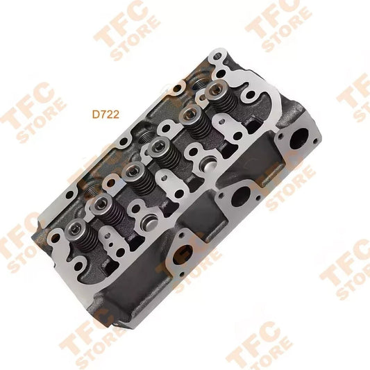 ya 27 7.2 New D722 Cylinder Head Assy With Valves For Kubota Excavator