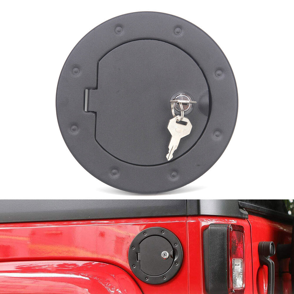 ya 11 6.8 Locking Gas Tank Fuel Filler Cover Cap With Key Fit for Jeep for Wrangler JK 2007-2017
