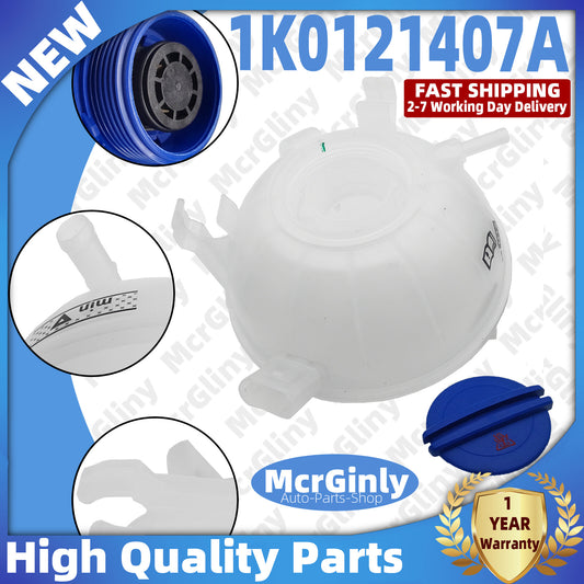ya 9 6.5 OE Engine Coolant Reservoir Tank w/ Cap 1K0121407A for Audi for VW Eos for Tiguan A3 TT