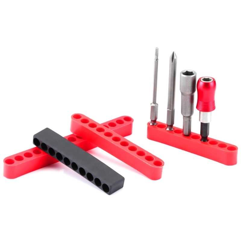 ya 26 4Pcs Tool Organizer Strips 10 Slots for Hexago l Screwdriver Drill Bit Storage
