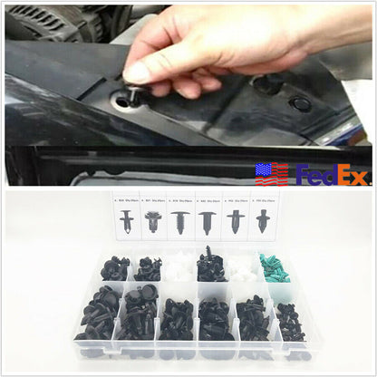 ya 5 8.7 240Pcs Mixed Size Car Door Bumper Panel Fender Retainer Push Rivet Fastener Clip