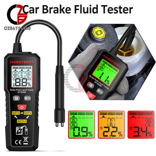 ya 2 7.15 HT5009 LCD Digital Car Brake Fluid Tester Detector Analyzer for DOT3/DOT4/DOT5.1