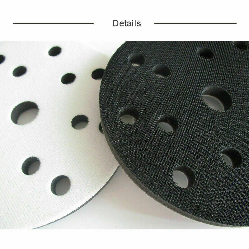 ya 14 5-Piece Pack of 6-inch Sponge Interface Pads, Hook and Loop Sanding Discs, Sander Support Pads