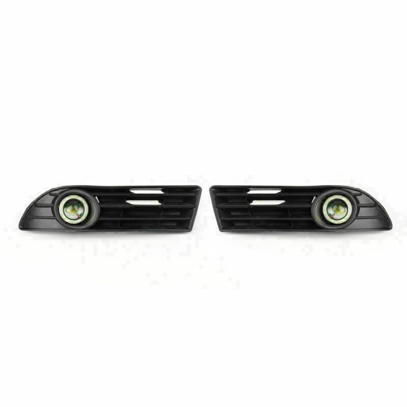 ya 1 8.5.2 Left&Right Fog Light Lamp Grille+Wiring Harnessit Set for VW POLO 2005-2009
