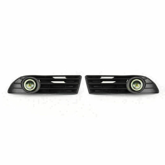 ya 1 8.5.2 Left&Right Fog Light Lamp Grille+Wiring Harnessit Set for VW POLO 2005-2009