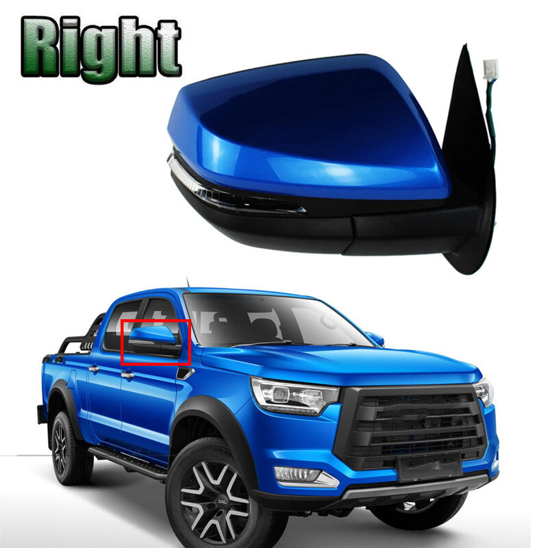 ya 4 6.17.2 Right for JAC T8 Pickup Side Rear Mirror Assy With Turn Signal Without Camera