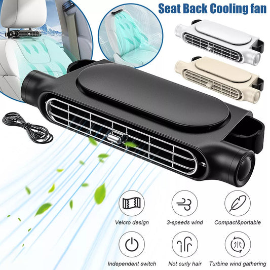 ya 12 5.22.2 for SEAT Back Cooling Fan Car mounted for Mini Fan Portable Speed Headrest Silent Cooler