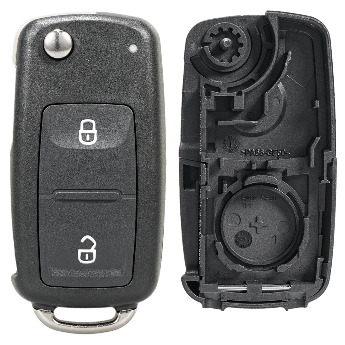 ya 5 8.7 Flip Key Fob Remote Key Case Cover 2 Button for VW Transporter Polo for Golf Amarok