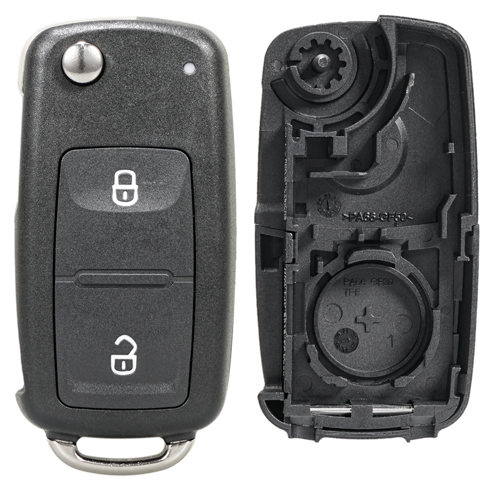 ya 5 8.7 Flip Key Fob Remote Key Case Cover 2 Button for VW Transporter Polo for Golf Amarok