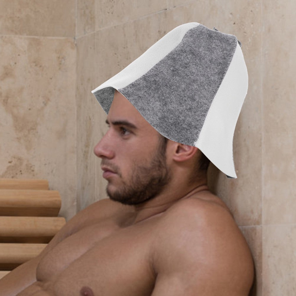 ya 25 2 Count Steam Room Protion Cap Sau Hair Protor Felt Shower