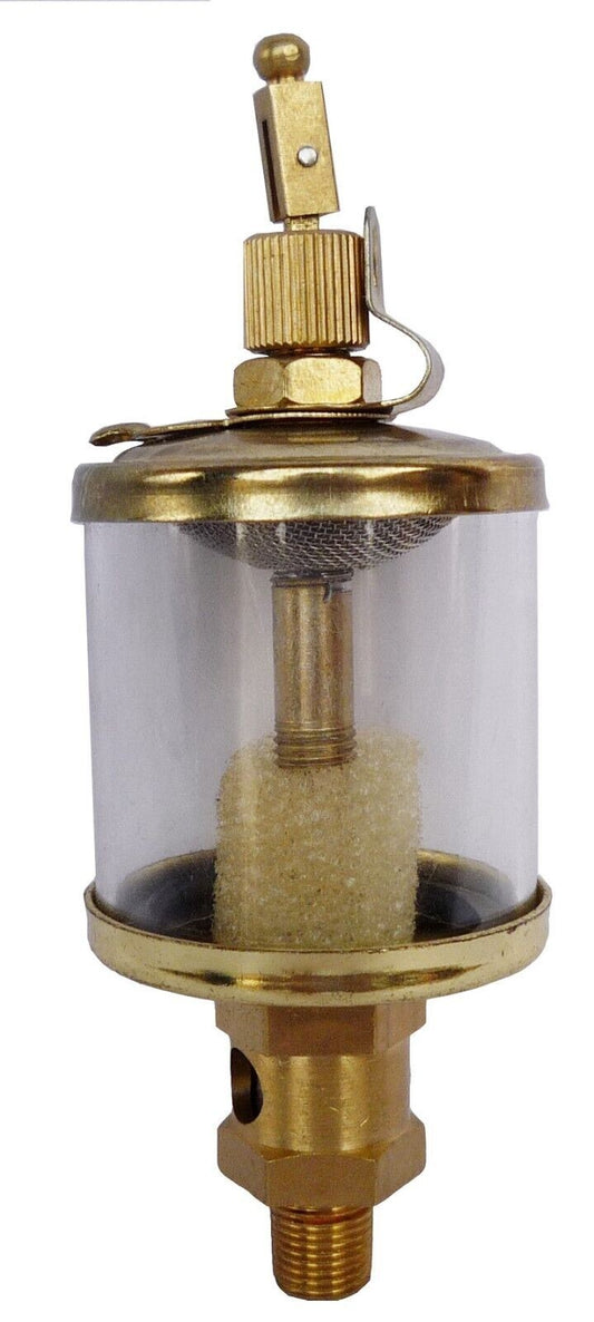 100ml 1/4  PT Thread Needle Valve Oil Cup Sight Gravity Drip Feed Oilers