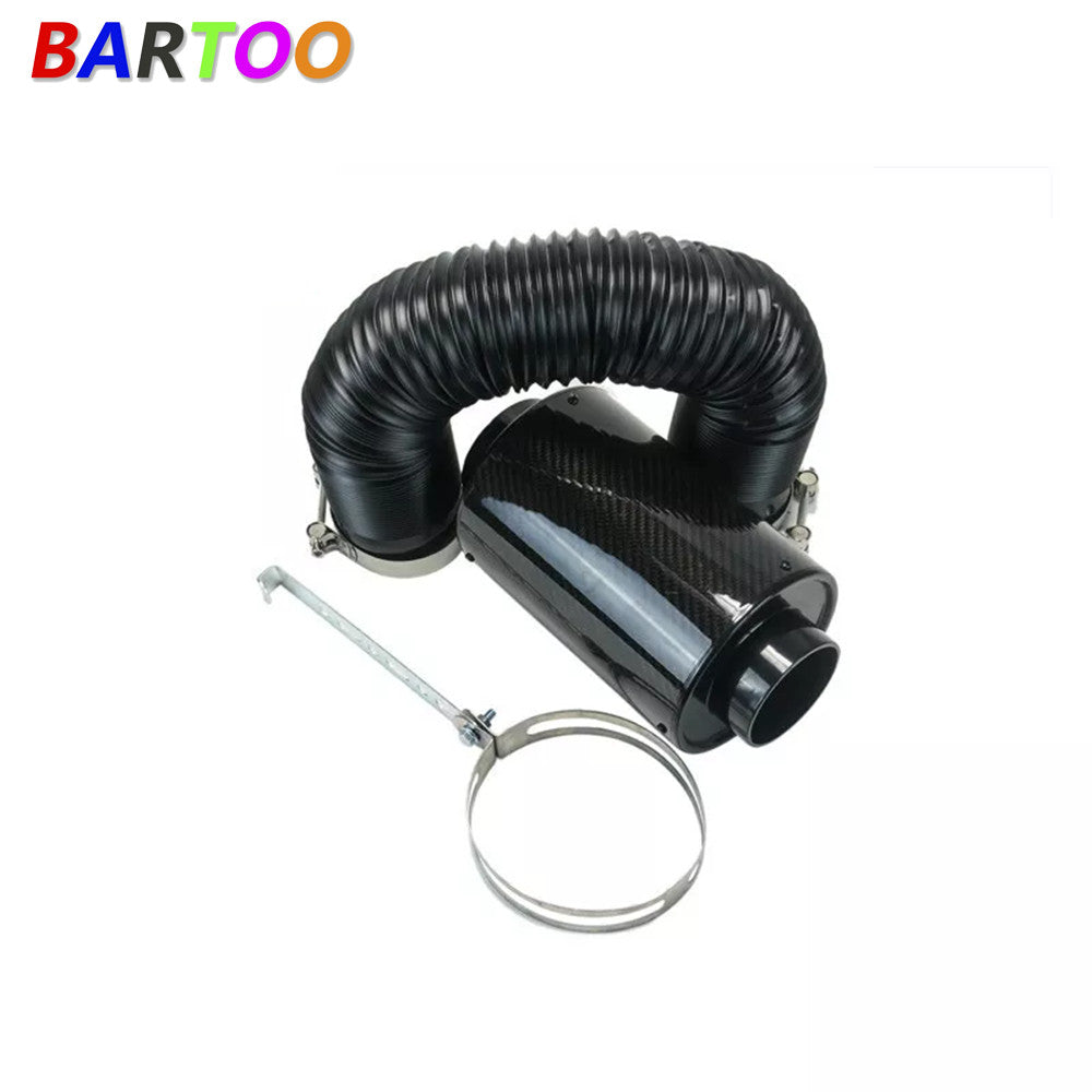ya 1 7.2 Universal Cold Feed Induction Kit & Carbon Fiber Air Intake Filter Box No Fan