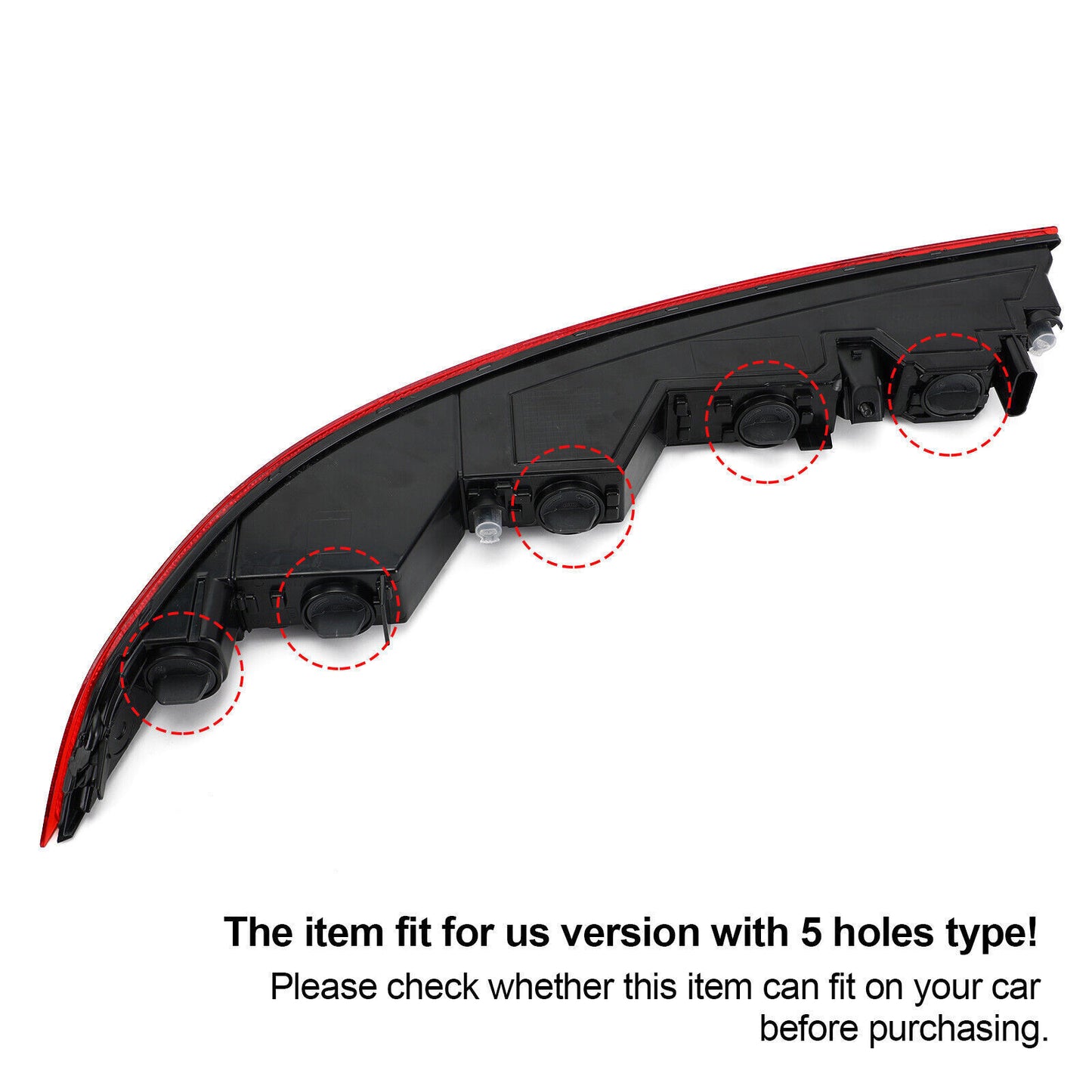 ya 1 8.5.4 Right Rear Bumper Lower Tail Light Brake Stop Lamp for Audi Q5 18-21 US Ver.