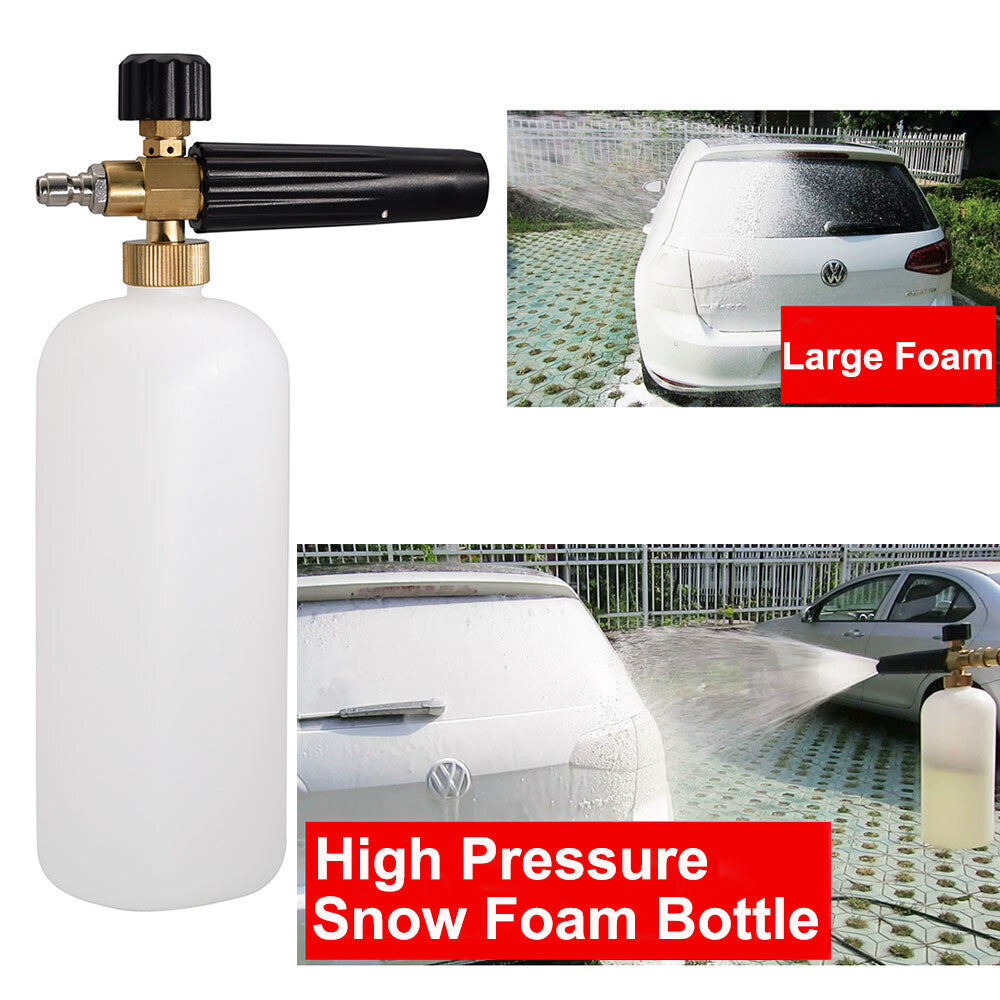 ya 1 7.13 1/4 Snow Foam Washer Gun 1L Car Wash Soap Lance Cannon Spray Pressure Bottle