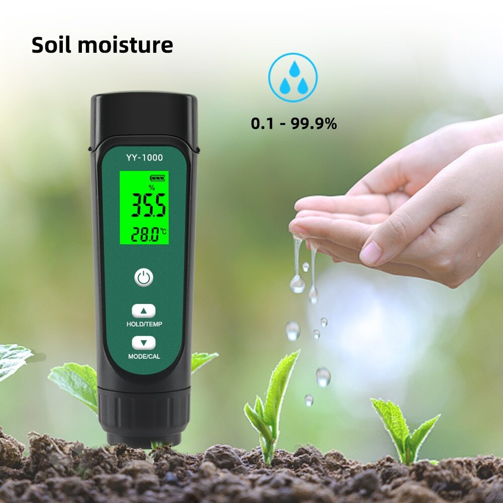 ya 26 YY-1000 3 In 1 Soil EC Temperature Meter Moisture Tester Potted Gardening Tool