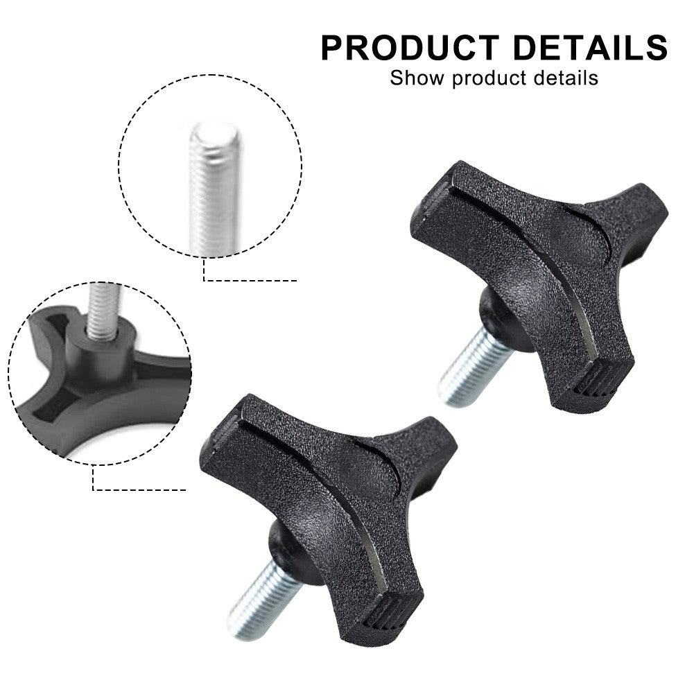 ya 14 Black Plastic Knob Handle Three Prong 2 Inch Diameter Threaded 51618 Insert