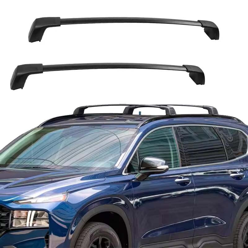 ya 5 8.7 BLACK 2019-2023 for Hyundai Santa Fe Car Roof Rails Auto CrossBars Roof Rack