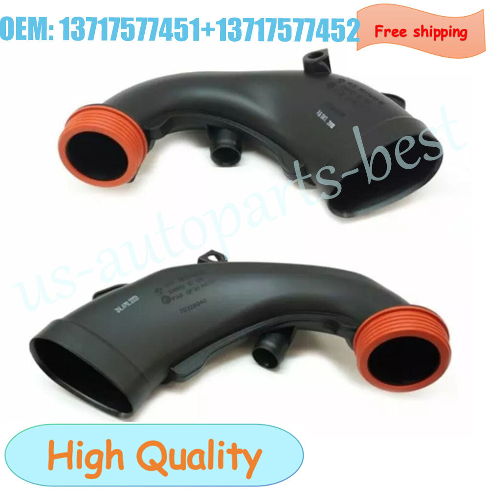 ya 5 8.7 1 Pair New Engine Air Intake Hoses for BMW E70 E71 F02 F06 F07 F12