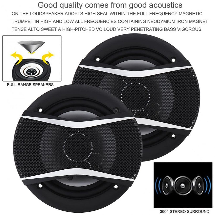 ya 5 8.7 1Pair 6 Inch 650W Auto Car HiFi Coaxial Speaker Door Audio Music Stereo Speakers