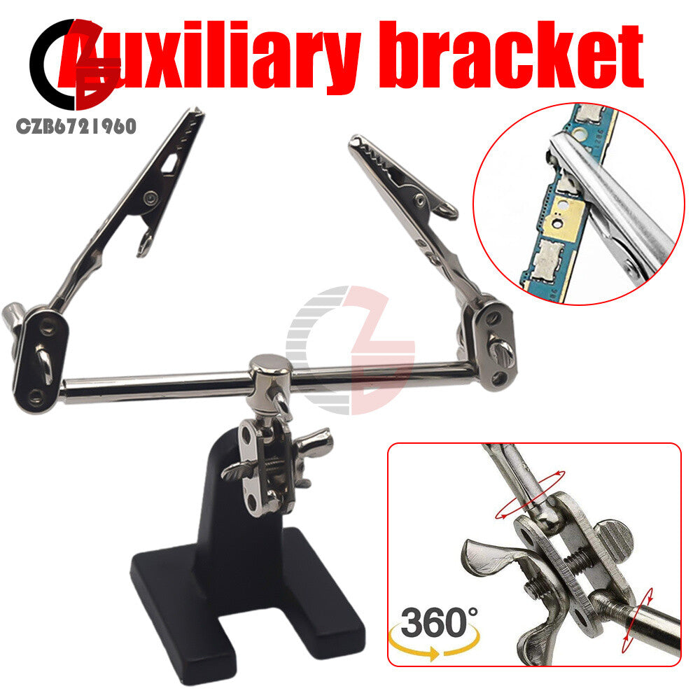 ya 25 Third Hand Soldering Solder Iron Stand Holder Magnifier Helping Station Tools