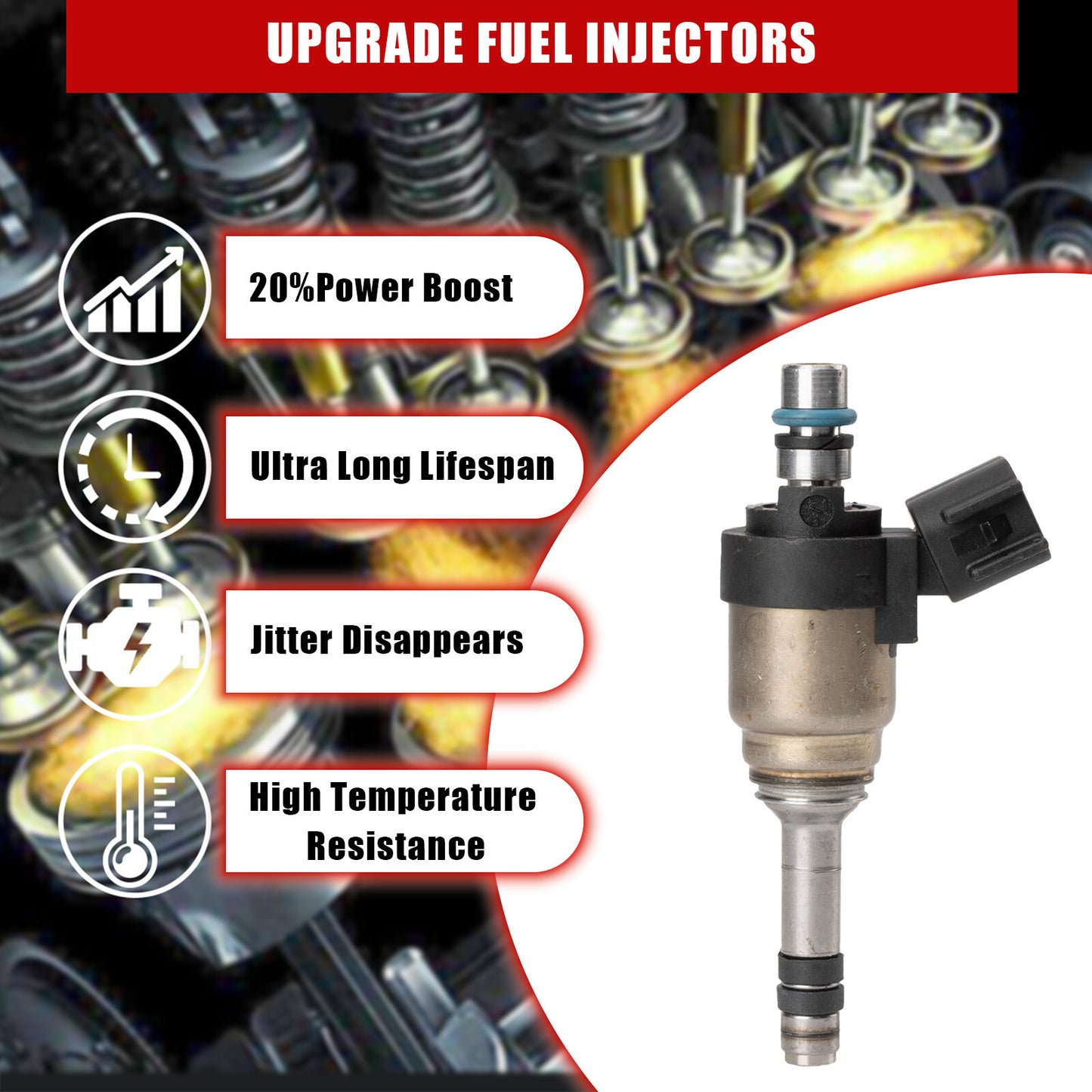ya 1 8.5.1 6 Pack Fuel Injector for Kia Sorento Sedona for Hyundai Santa Fe Azera 3.3L 2014-2018