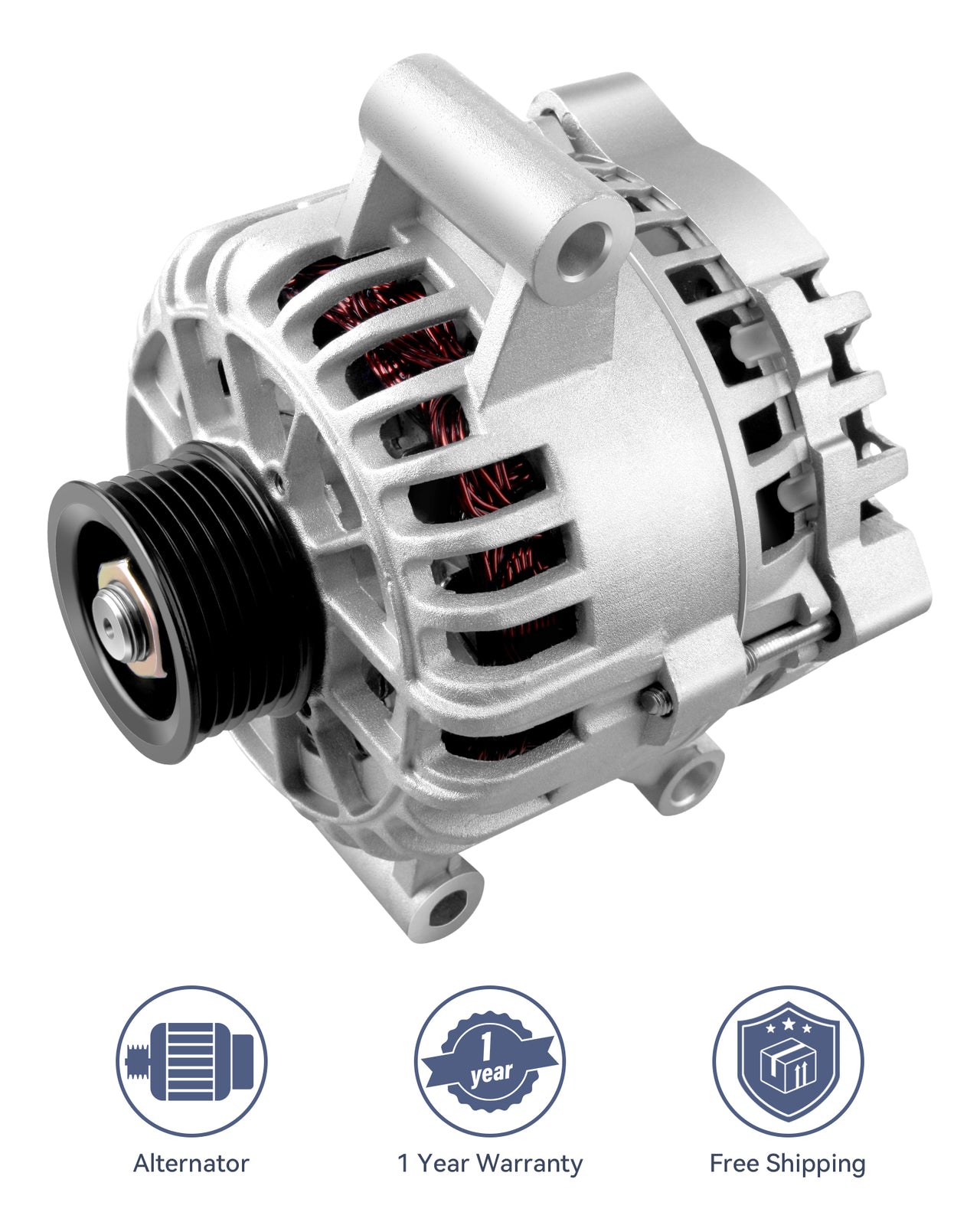 ya 27 7.2 4S4T-10300-AC Silver Alternator 12V Fit for 2005 2006 2007 for Ford Focus L4 2.0L
