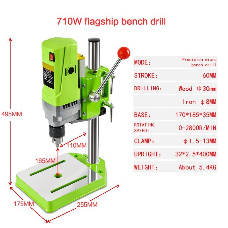 ya 26 710W Drill Milling Machine + Heavy Vice Workbench Stand Drilling Machine
