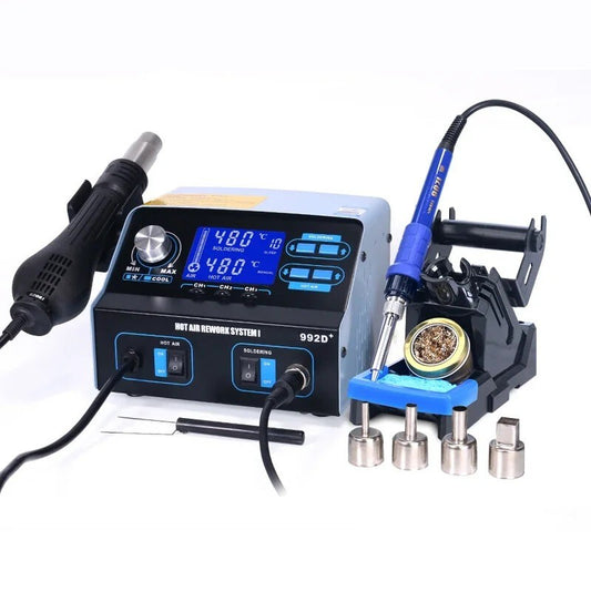 992D+ LCD Hot Air Gun Soldering Station Two-in-one Tin Electric Soldering