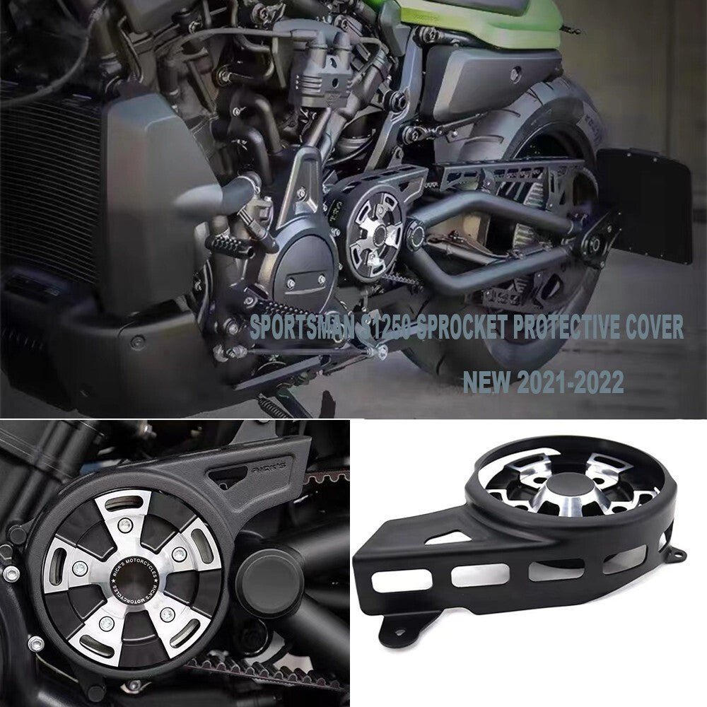 ya 5 8.7 Left Sprocket Cover Pulley Cover For Sportster S 1250 RH1250 Nightster 975 RH975