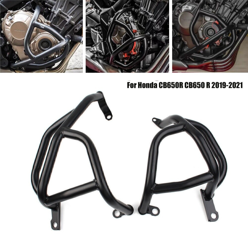 ya 27 7.20 Black Engine Guard Bumper Crash Bars Protect for Honda CB650R CB650 R 2019-2021