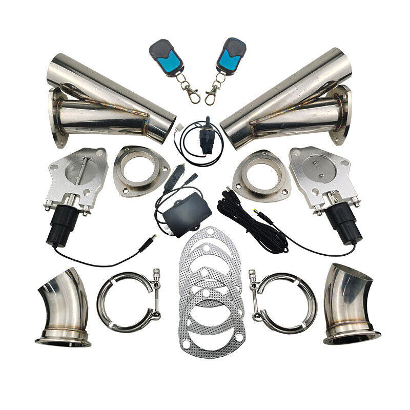 ya 5 6.16.2 2.5'' Dual Electric Valve Control Motor Pipe Kit for MAN ual & Remote Switch