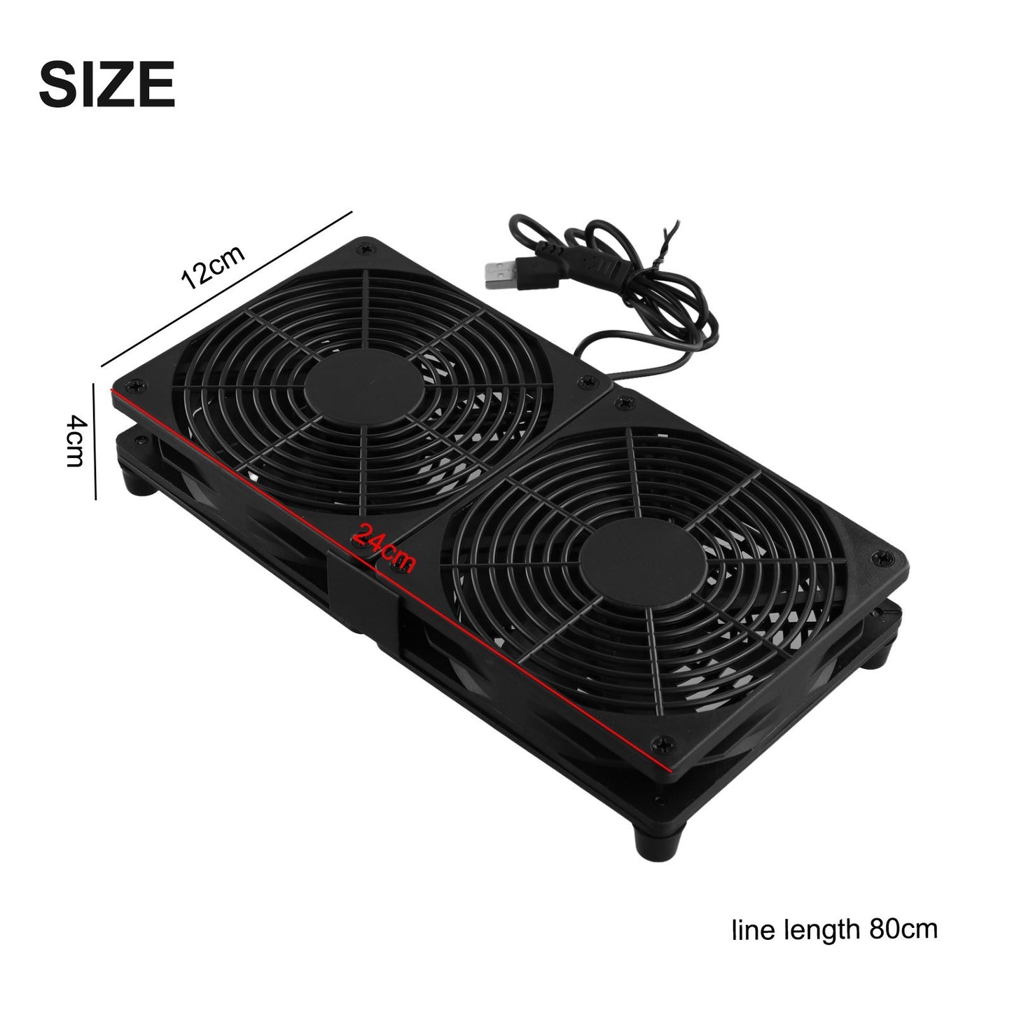 ya 25 Space Saving Cooling Solution 5V USB Powered Dual Fan for PCs and Game Consoles