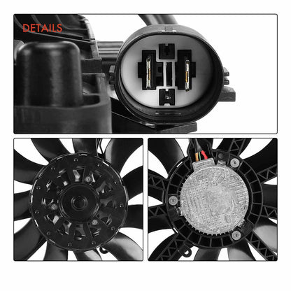 ya 11 10.28 for Chevy Camaro 16-20 for Cadillac w/Brushless Motor Engine Radiator Cooli