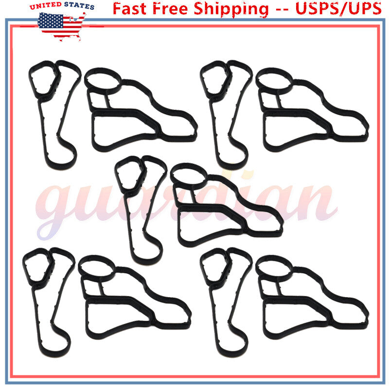 ya 5 8.7 10pcs Engine Oil Filter & Cooler Housing Gasket Seal Kit Fit for BMW E60 E90 E91