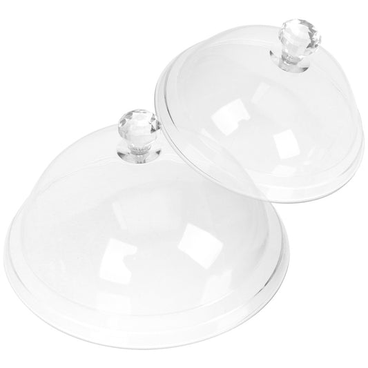 ya 1 6.30 2 Pcs Dust Cover Small Cake Dome Food Covers for outside Clear Domes