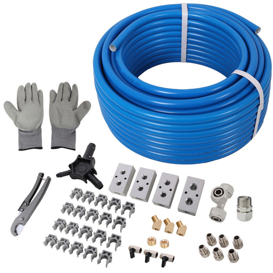 ya 28 100ft 1/2 PEX-AL-PEX Air Compressor Tubing Blue Kit High Quality