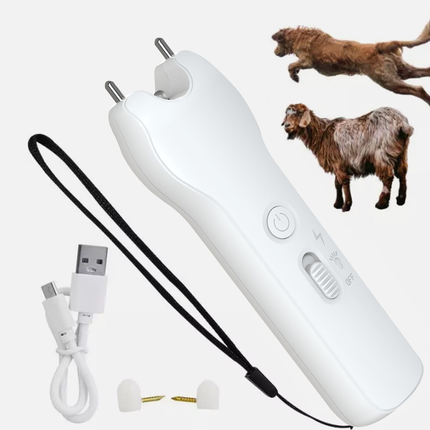 Cattle Prod Handheld Rechargeable Hot Shot, Pocket Size Electric Livestock Prod