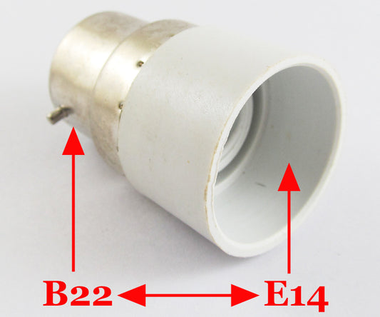 ya 14 10pcs B22 Male to E14 Female Socket Base LED Halogen CFL Light Bulb Lamp Adapter