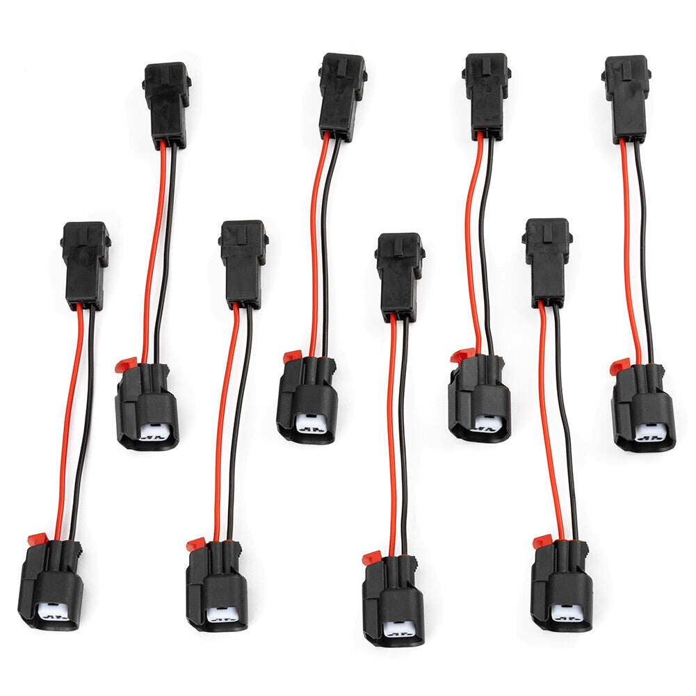 8X Fuel Injector Connector Adapter Set EV1 to EV6/EV14 USCAR LS1 LS2 LS3 LSX LT1